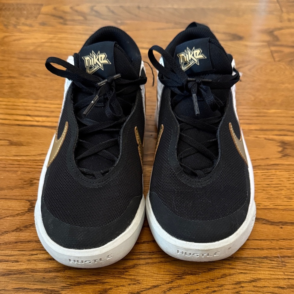 Nike Hustle D9 Black and Gold Shoes